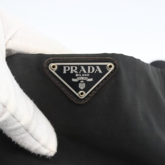 Authentic PRADA Shoulder Bag Nylon Black Silver - Picture 6 of 16